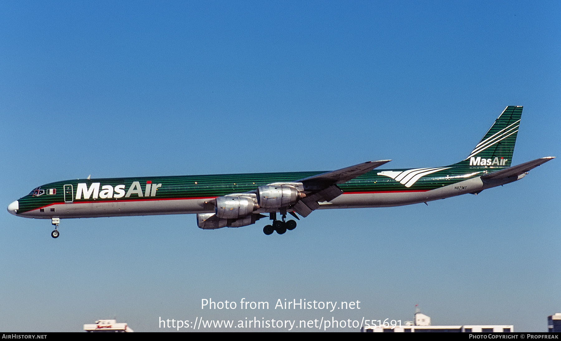 Aircraft Photo of N871MY | McDonnell Douglas DC-8-71(F) | MasAir | AirHistory.net #551691