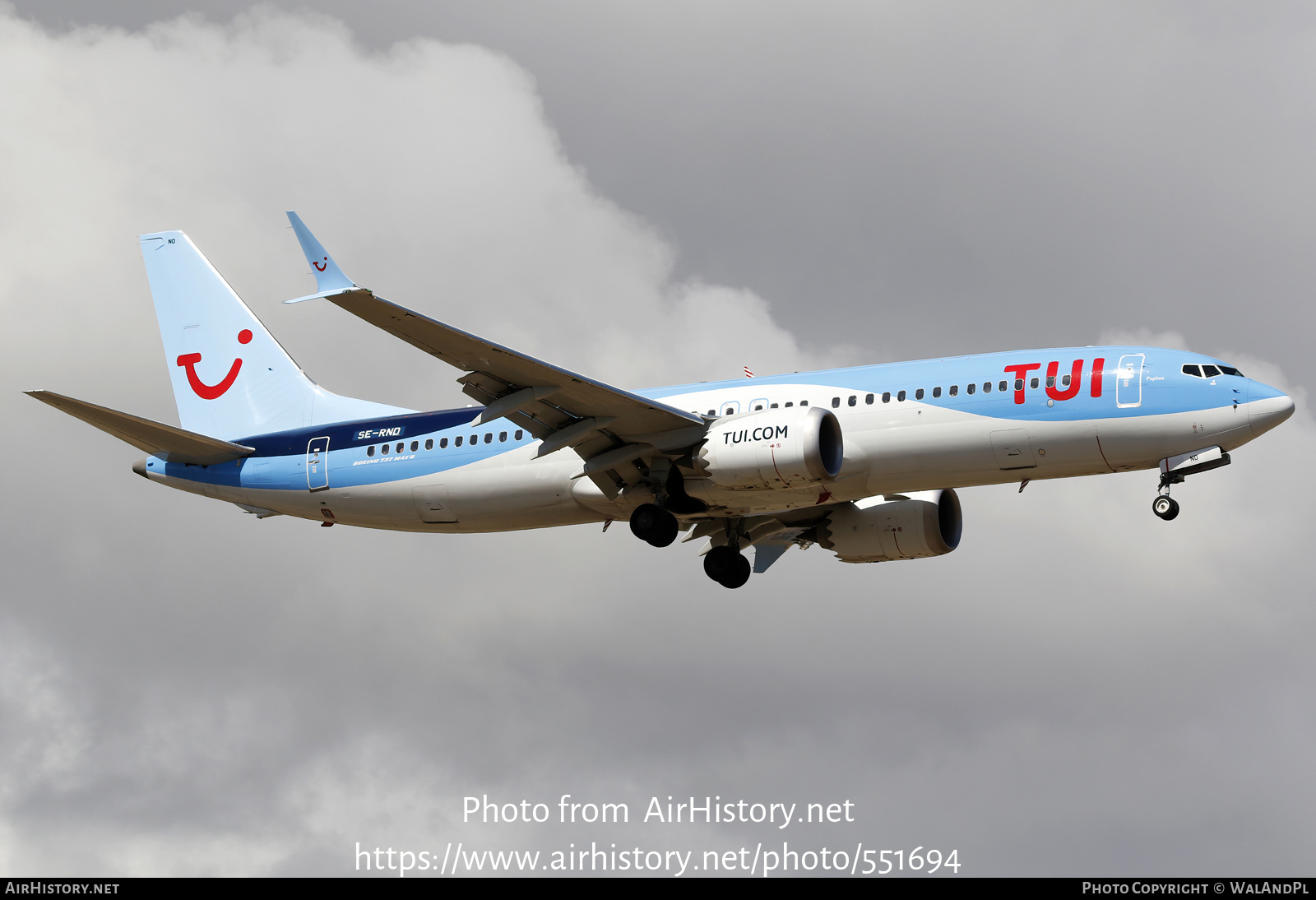 Aircraft Photo of SE-RND | Boeing 737-8 Max 8 | TUI | AirHistory.net #551694