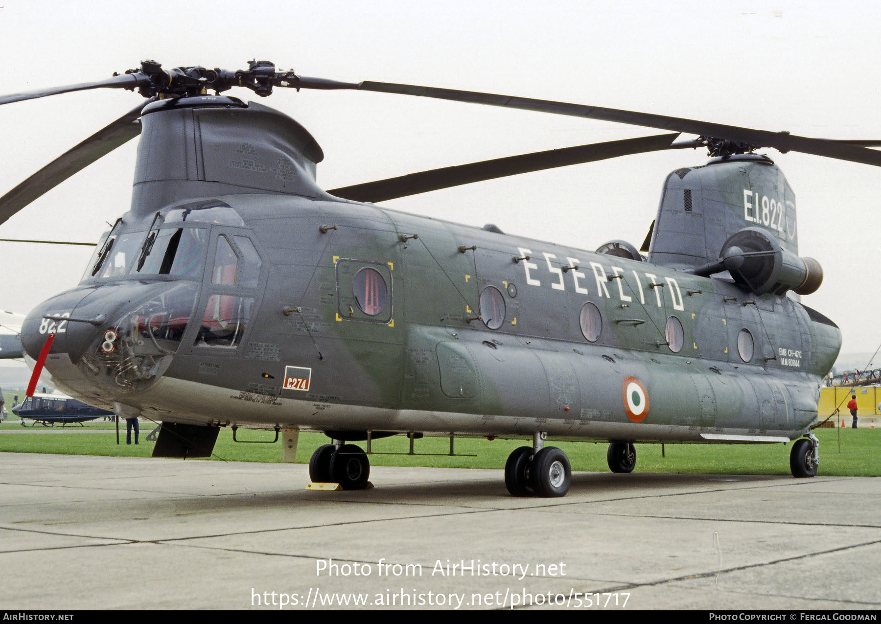 Aircraft Photo of MM80844 | Boeing Vertol CH-47C Chinook | Italy - Army | AirHistory.net #551717