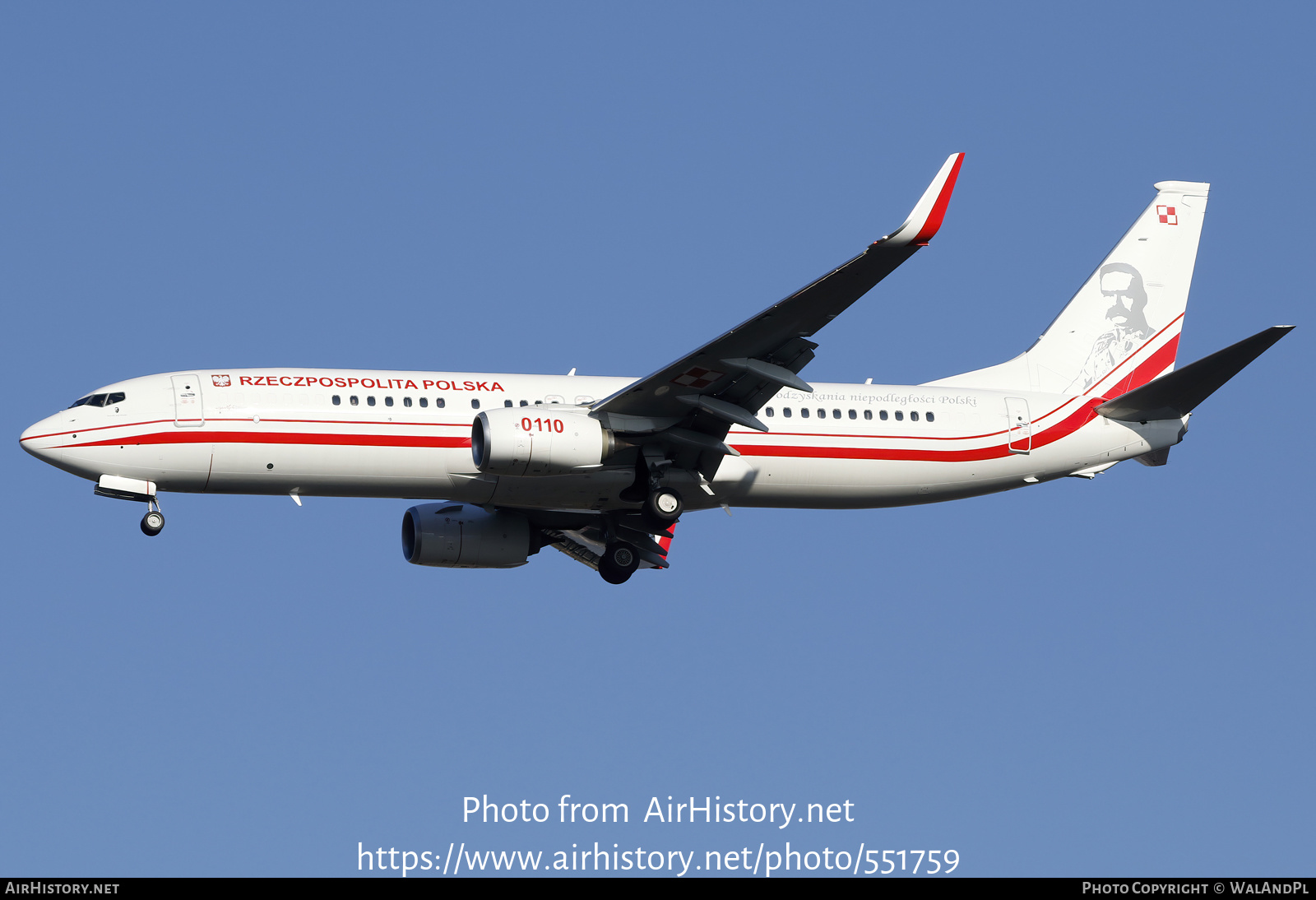 Aircraft Photo of 0110 | Boeing 737-800 | Poland - Air Force | AirHistory.net #551759