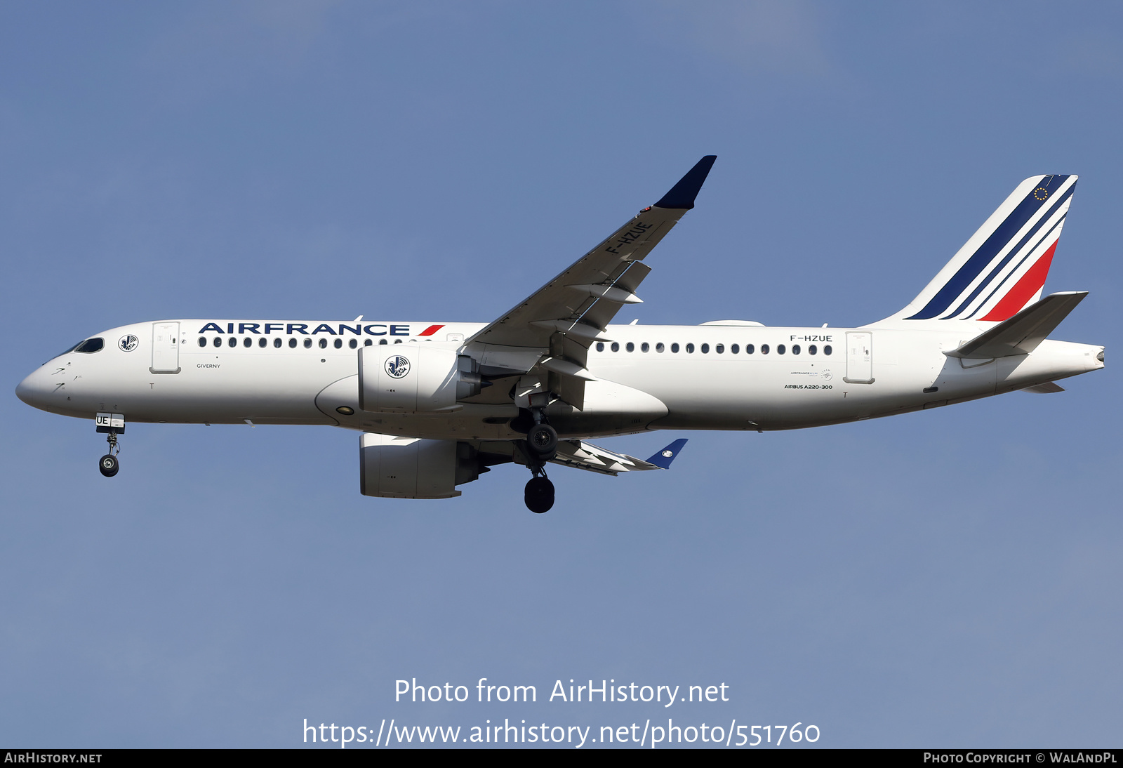 Aircraft Photo of F-HZUE | Airbus A220-371 (BD-500-1A11) | Air France | AirHistory.net #551760