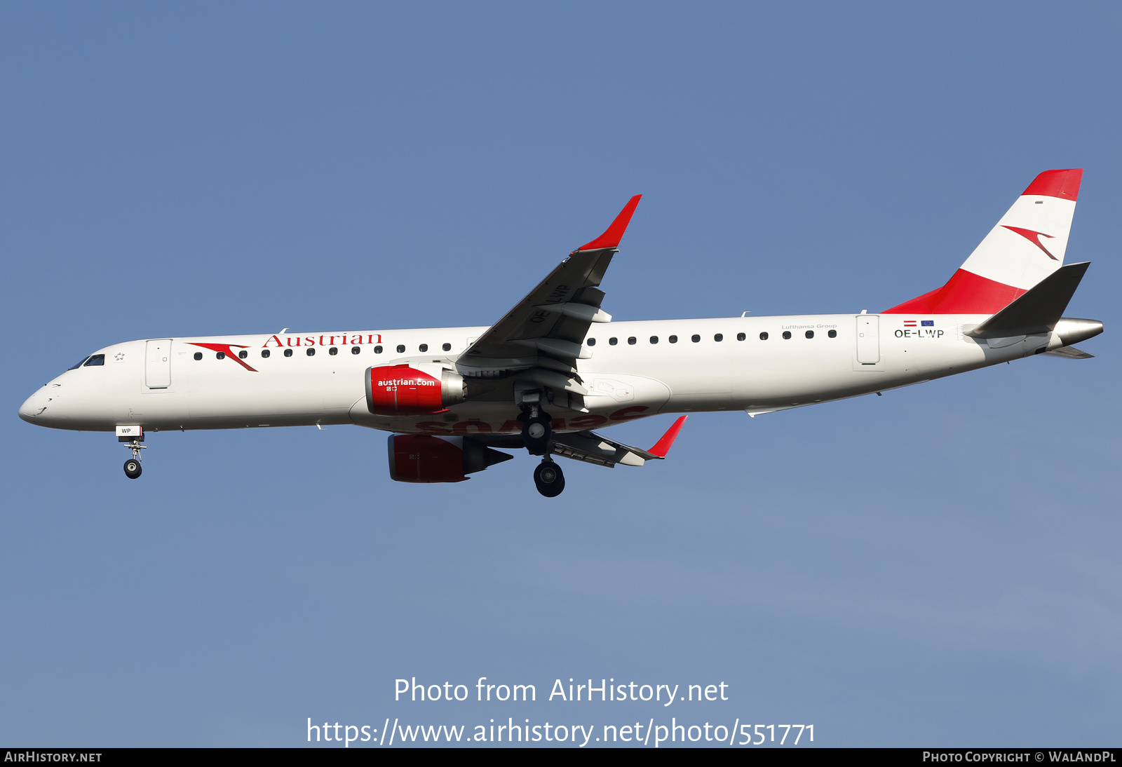 Aircraft Photo of OE-LWP | Embraer 195LR (ERJ-190-200LR) | Austrian Airlines | AirHistory.net #551771