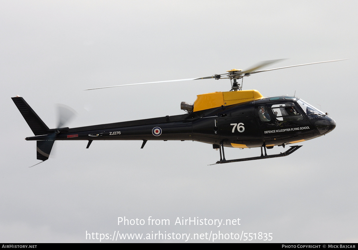 Aircraft Photo of ZJ276 | Eurocopter AS-350BB Squirrel HT1 | UK - Air Force | AirHistory.net #551835