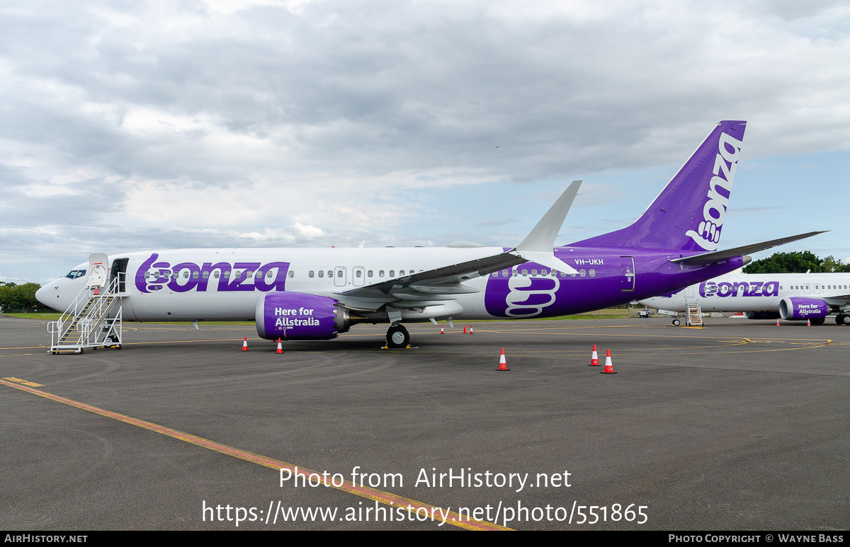 Aircraft Photo of VH-UKH | Boeing 737-8 Max 8 | Bonza Aviation | AirHistory.net #551865