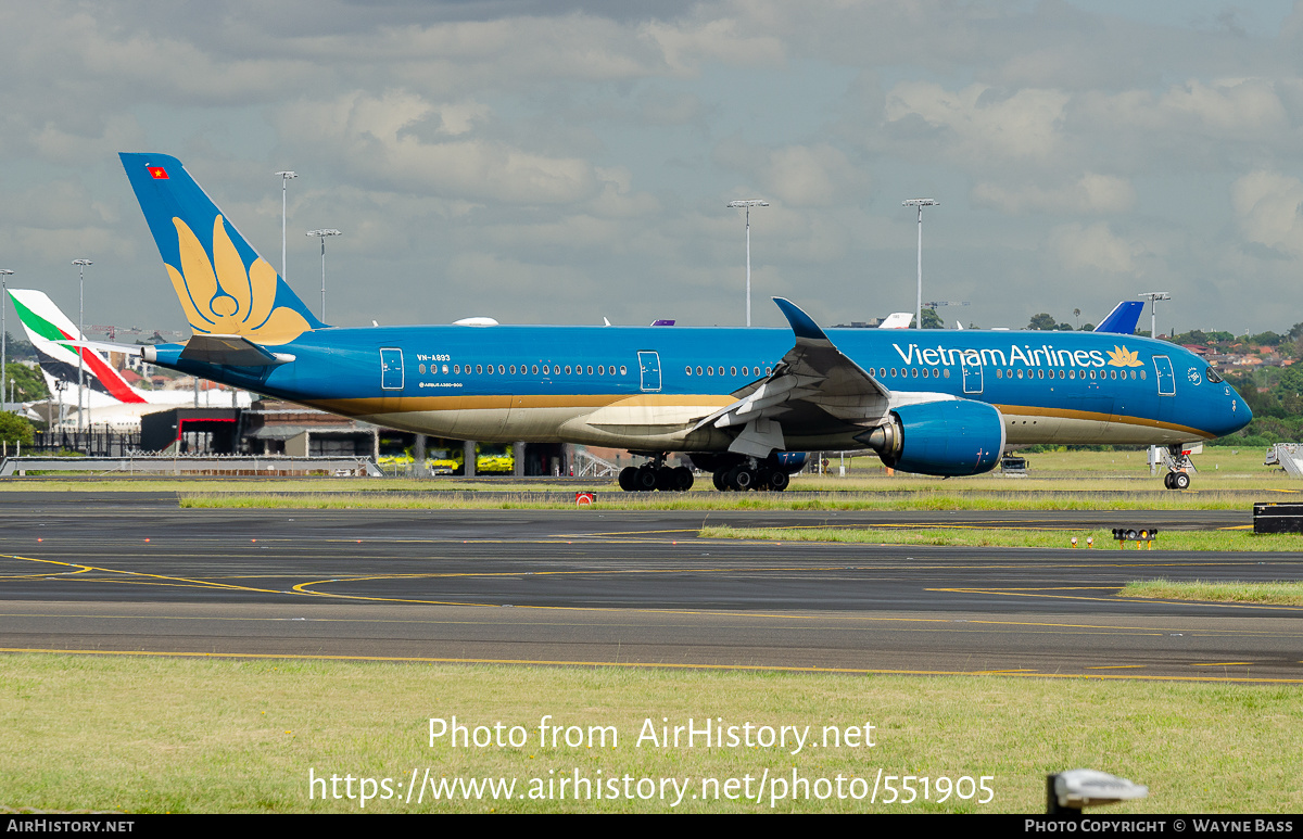 Aircraft Photo of VN-A893 | Airbus A350-941 | Vietnam Airlines | AirHistory.net #551905