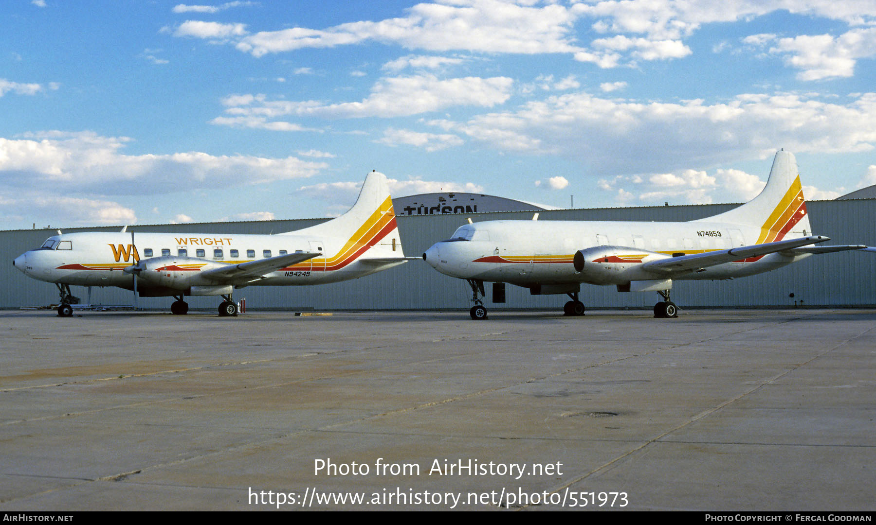 Aircraft Photo of N94249 | Convair 600 | Wright Air Lines | AirHistory.net #551973