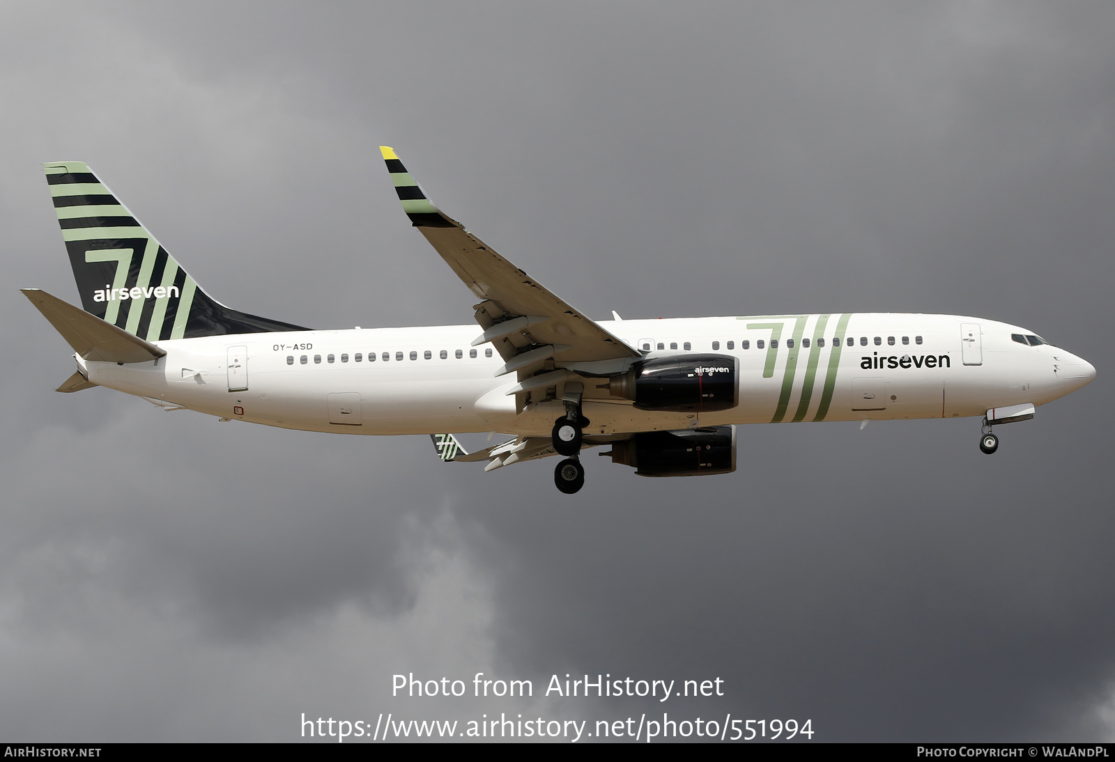 Aircraft Photo of OY-ASD | Boeing 737-8FZ | Airseven | AirHistory.net #551994