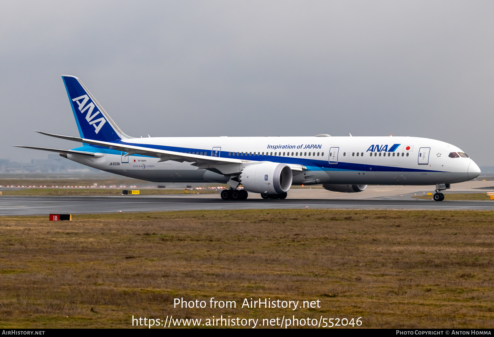 Aircraft Photo of JA933A | Boeing 787-9 Dreamliner | All Nippon Airways - ANA | AirHistory.net #552046