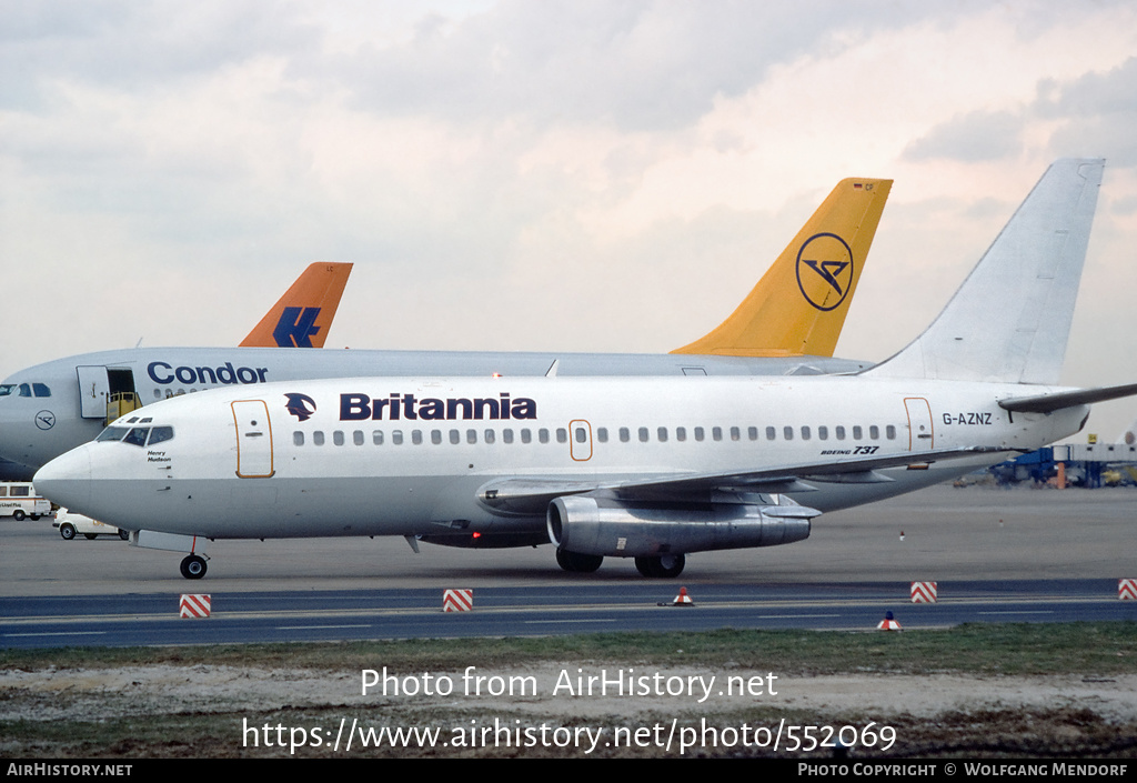 Aircraft Photo of G-AZNZ | Boeing 737-222 | Britannia Airways | AirHistory.net #552069