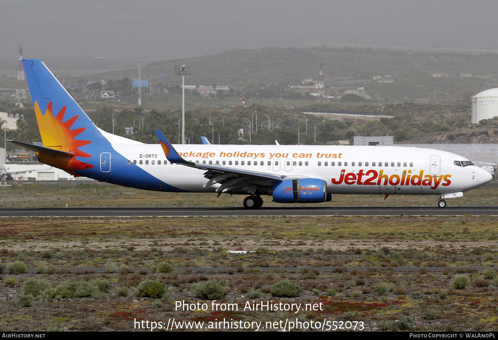 Aircraft Photo of G-DRTC | Boeing 737-808 | Jet2 Holidays | AirHistory.net #552073