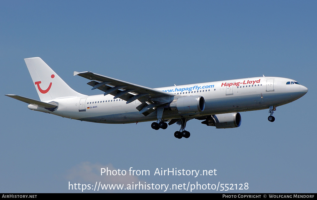 Aircraft Photo of D-AIAX | Airbus A300B4-605R | Hapag-Lloyd | AirHistory.net #552128