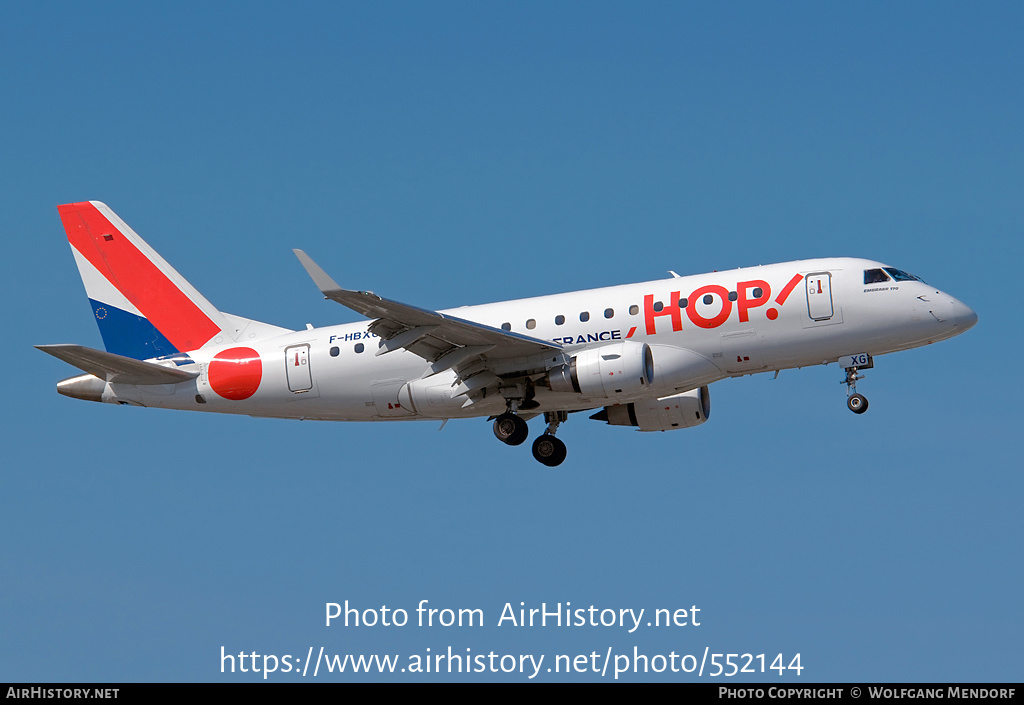 Aircraft Photo of F-HBXG | Embraer 170STD (ERJ-170-100STD) | Hop! | AirHistory.net #552144