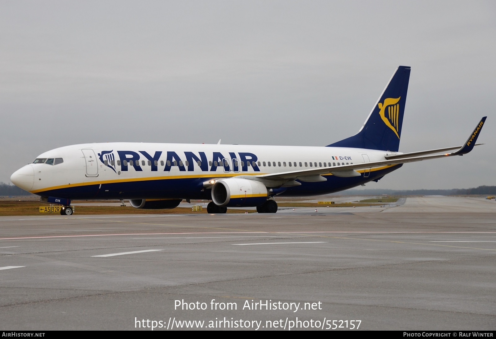 Aircraft Photo of EI-EVK | Boeing 737-8AS | Ryanair | AirHistory.net #552157