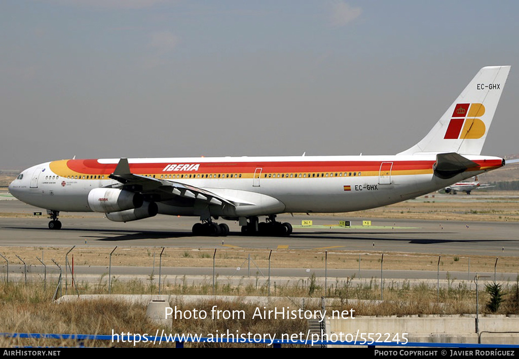 Aircraft Photo of EC-GHX | Airbus A340-313 | Iberia | AirHistory.net #552245