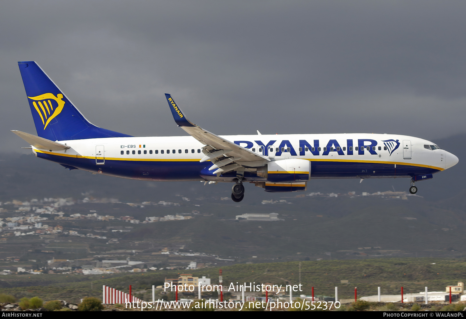 Aircraft Photo of EI-EBS | Boeing 737-8AS | Ryanair | AirHistory.net #552370