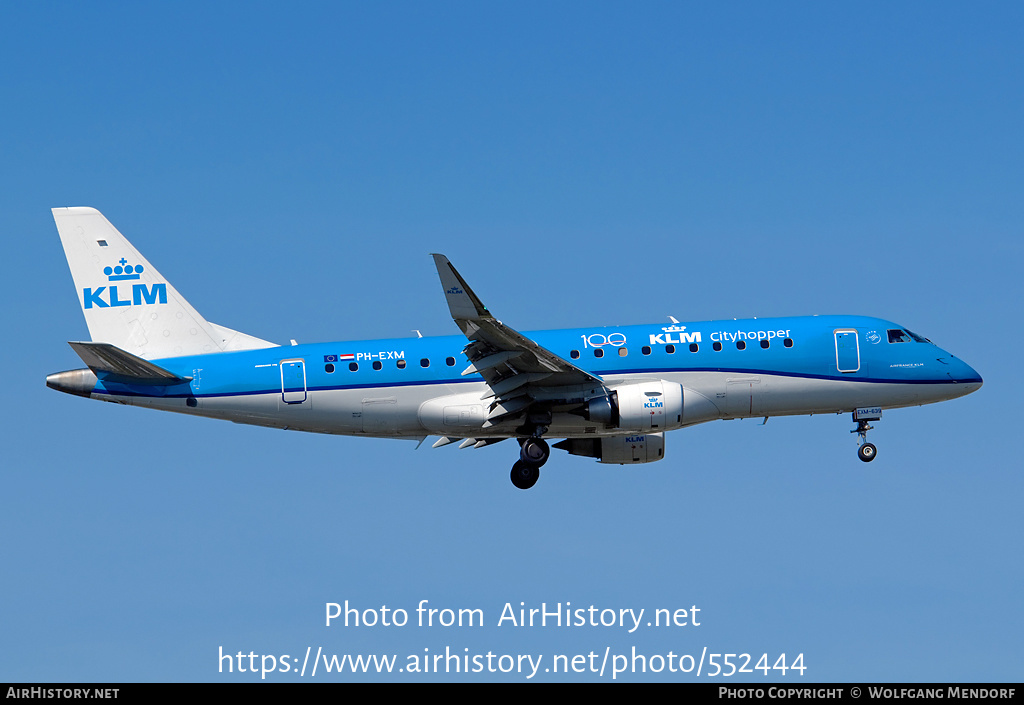 Aircraft Photo of PH-EXM | Embraer 175STD (ERJ-170-200STD) | KLM Cityhopper | AirHistory.net #552444