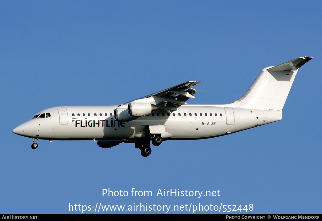 Aircraft Photo of G-BTXN | British Aerospace BAe-146-300 | Flightline | AirHistory.net #552448