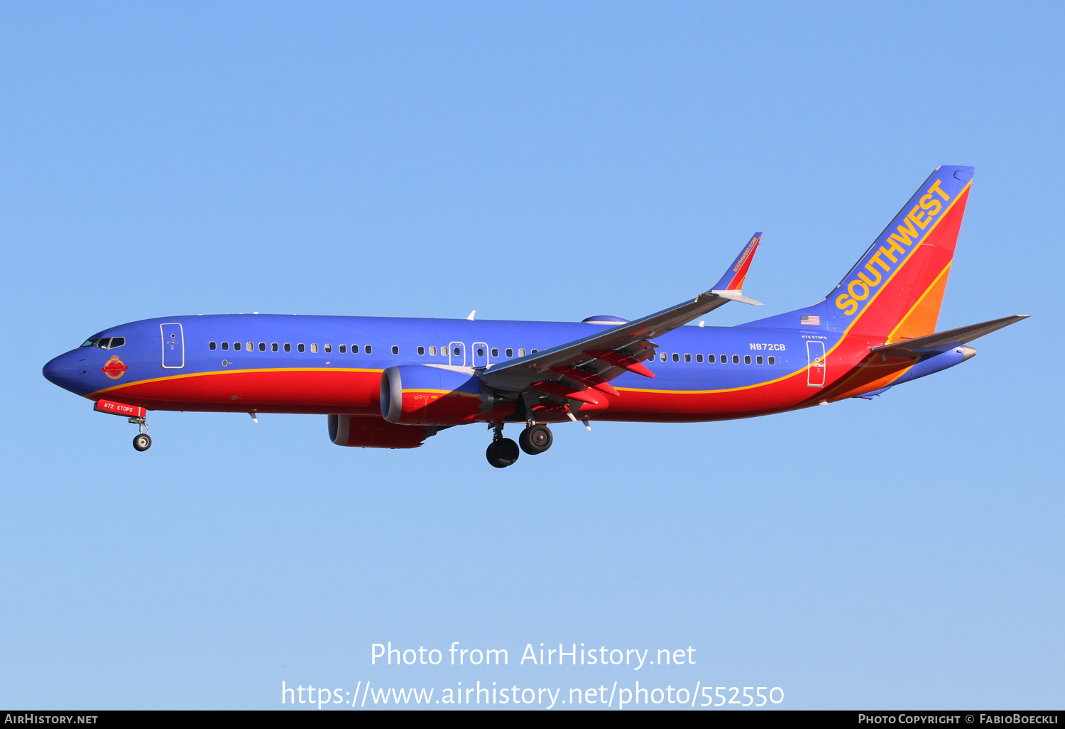 Aircraft Photo of N872CB | Boeing 737-8 Max 8 | Southwest Airlines | AirHistory.net #552550