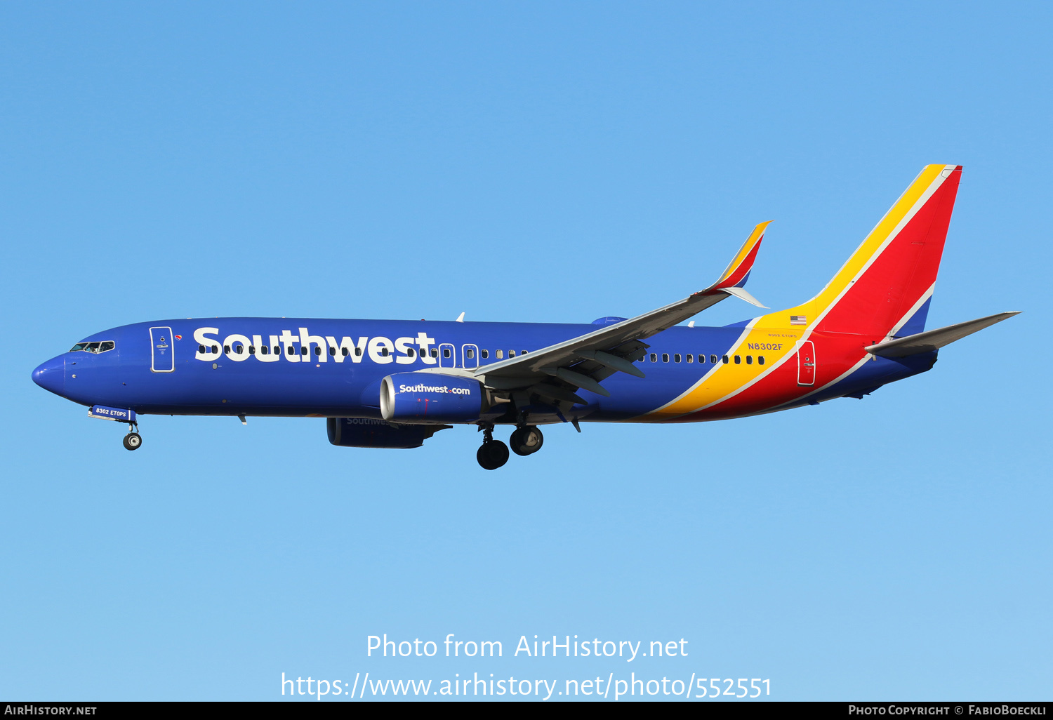 Aircraft Photo of N8302F | Boeing 737-8H4 | Southwest Airlines | AirHistory.net #552551