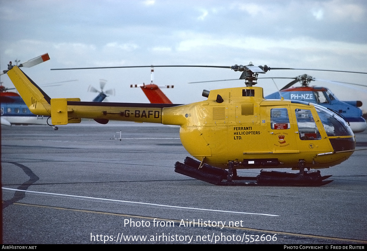 Aircraft Photo of G-BAFD | MBB BO-105DB | Ferranti Helicopters | AirHistory.net #552606