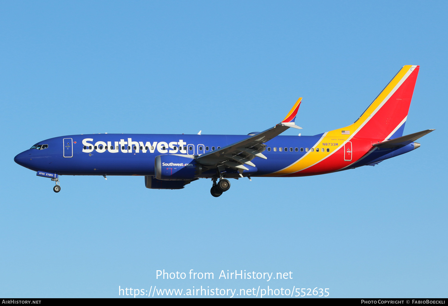 Aircraft Photo of N8733M | Boeing 737-8 Max 8 | Southwest Airlines | AirHistory.net #552635