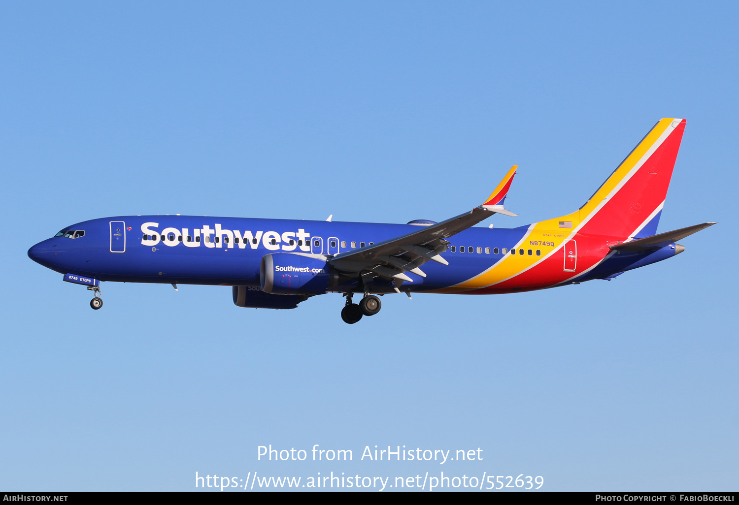 Aircraft Photo of N8749Q | Boeing 737-8 Max 8 | Southwest Airlines | AirHistory.net #552639