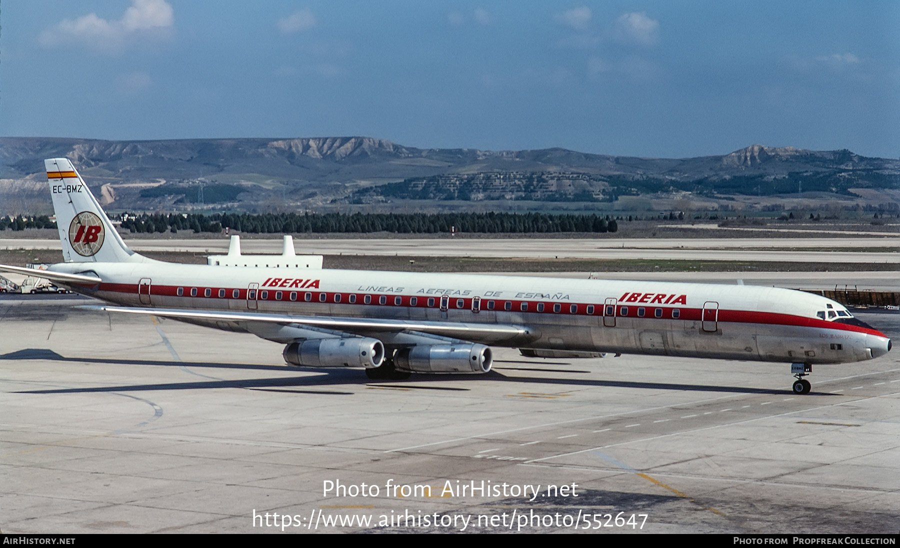 Aircraft Photo of EC-BMZ | McDonnell Douglas DC-8-63CF | Iberia | AirHistory.net #552647