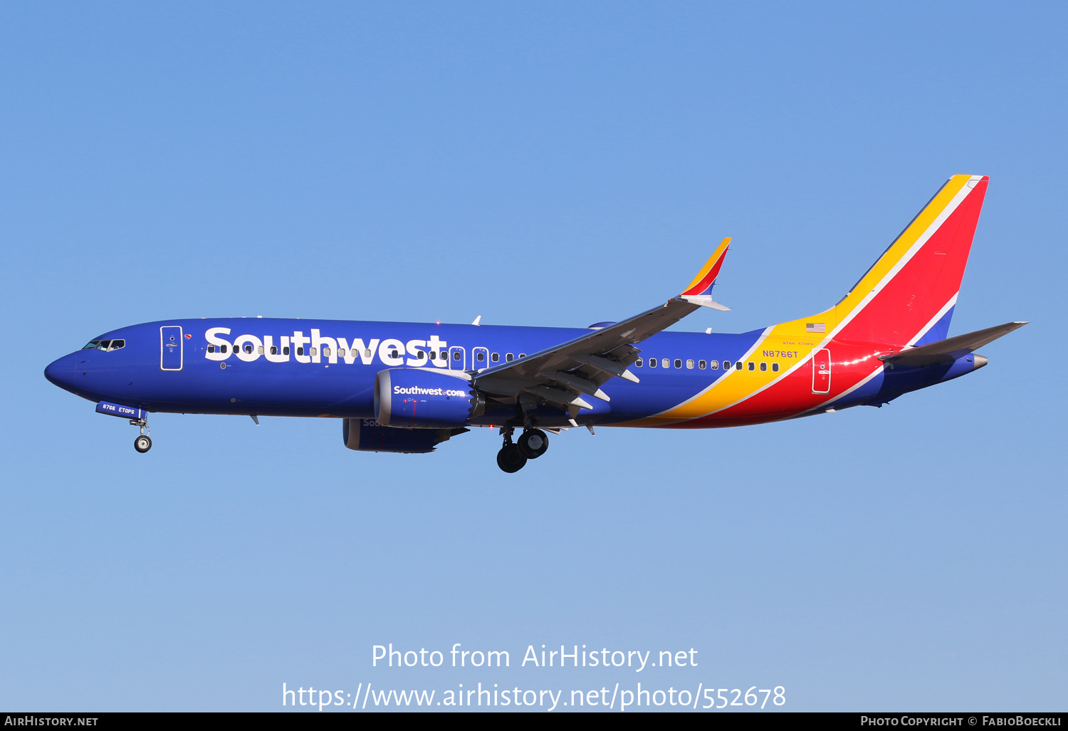 Aircraft Photo of N8766T | Boeing 737-8 Max 8 | Southwest Airlines | AirHistory.net #552678