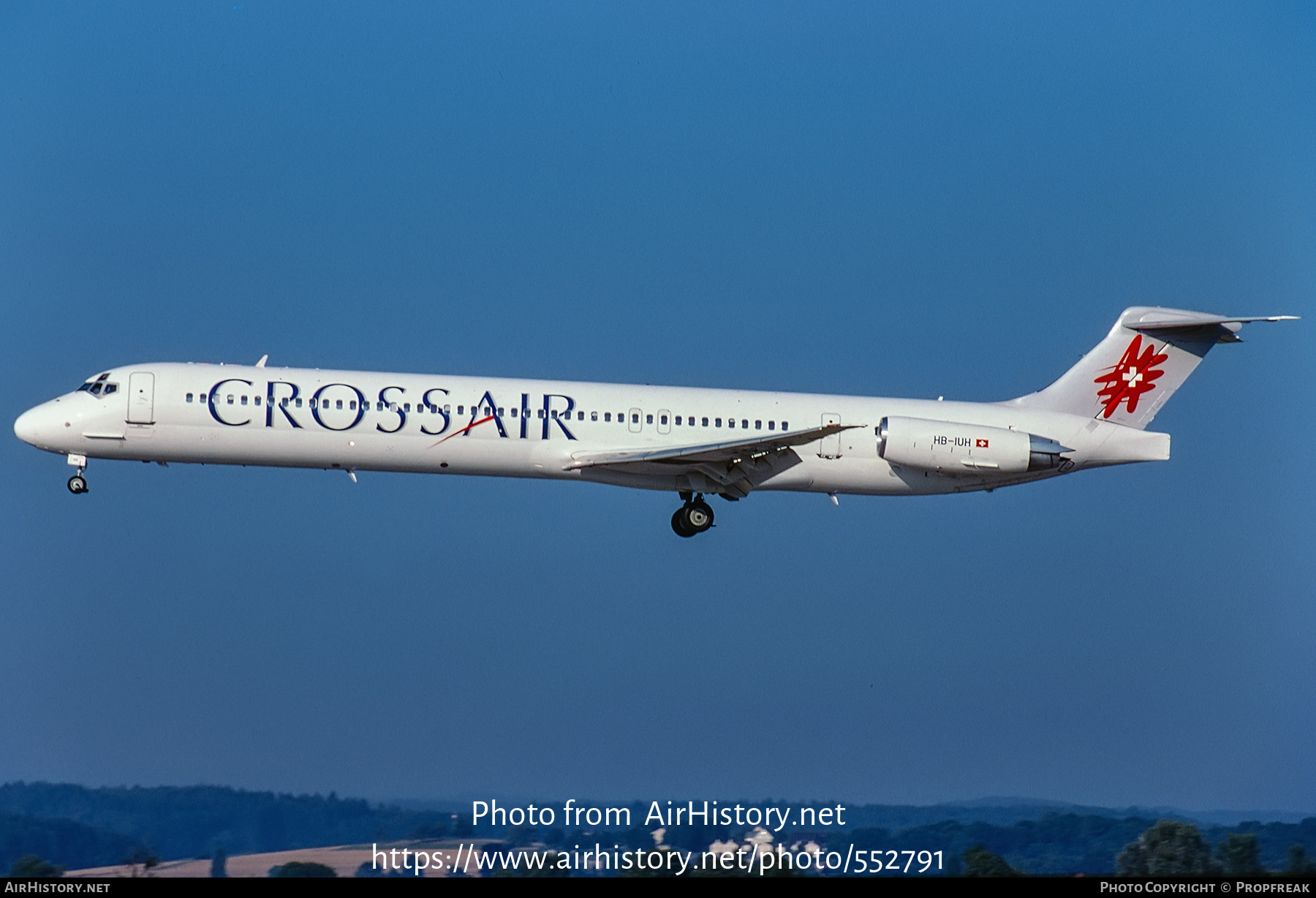 Aircraft Photo of HB-IUH | McDonnell Douglas MD-83 (DC-9-83) | Crossair | AirHistory.net #552791