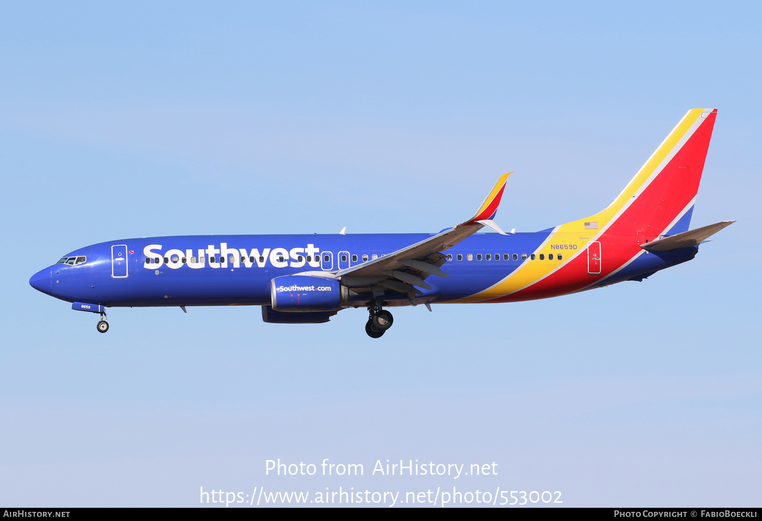 Aircraft Photo of N8659D | Boeing 737-8H4 | Southwest Airlines | AirHistory.net #553002