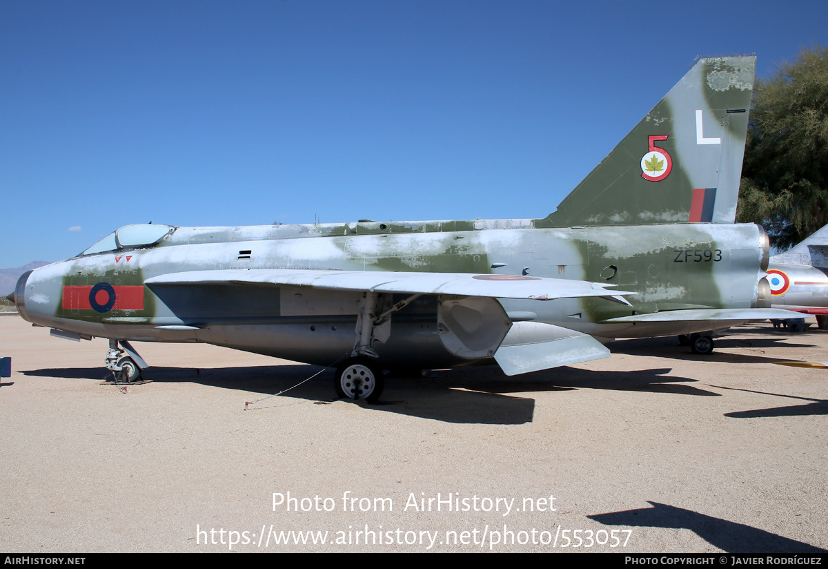 Aircraft Photo of ZF593 | English Electric Lightning F53 | UK - Air Force | AirHistory.net #553057