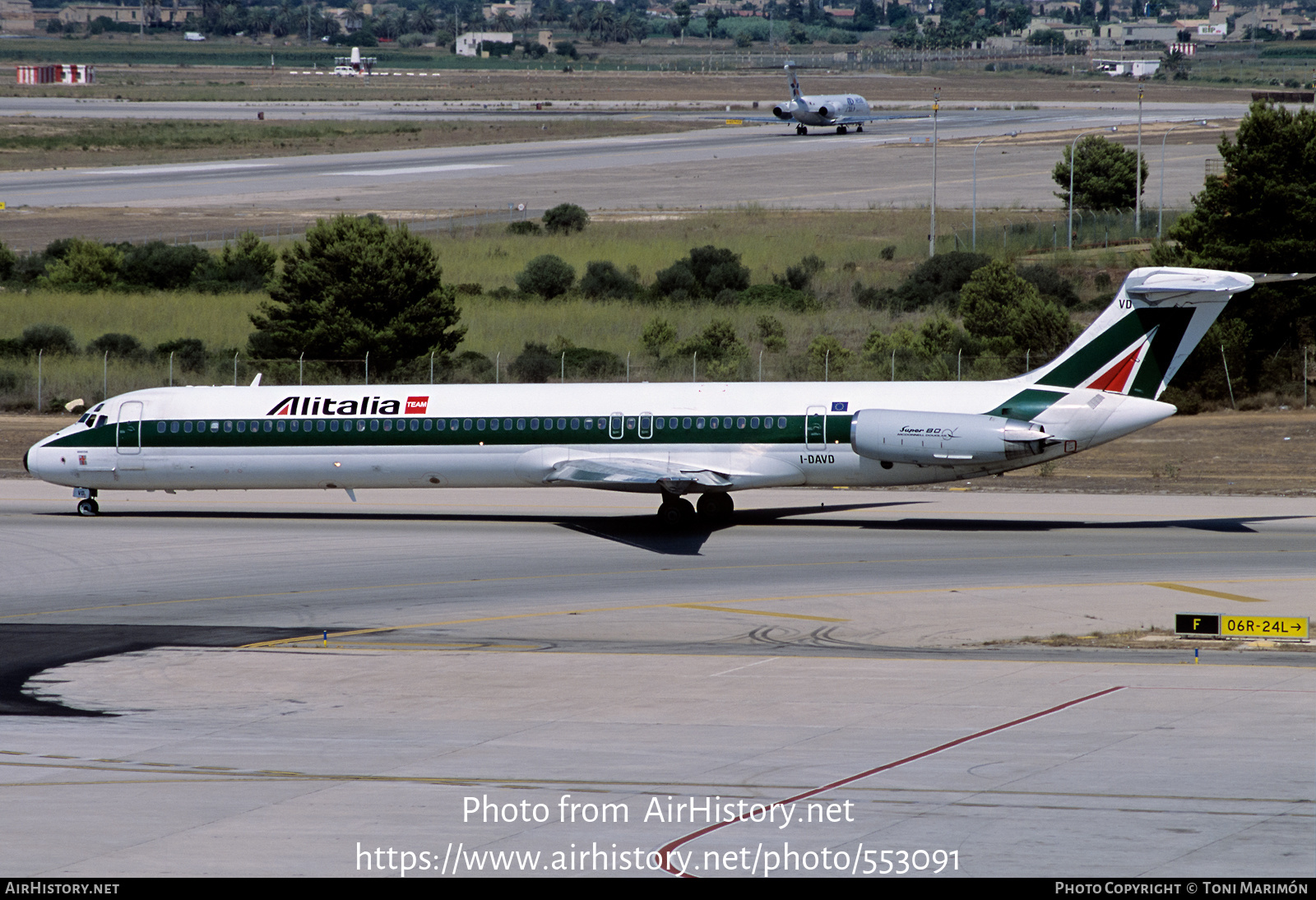 Aircraft Photo of I-DAVD | McDonnell Douglas MD-82 (DC-9-82) | Alitalia | AirHistory.net #553091