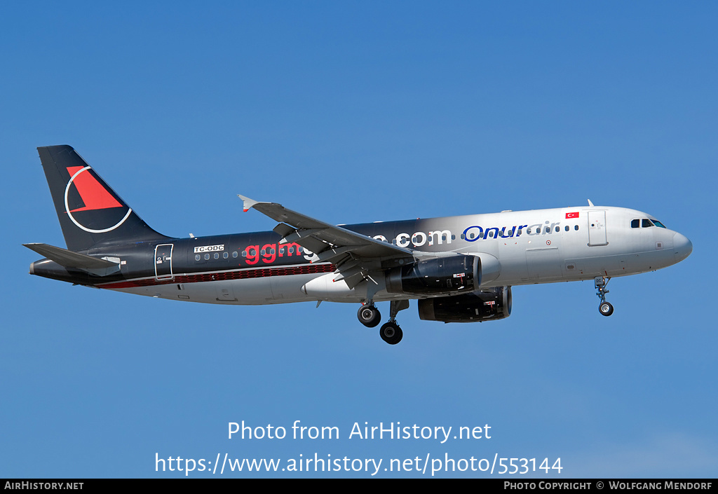 Aircraft Photo of TC-ODC | Airbus A320-233 | Onur Air | AirHistory.net #553144