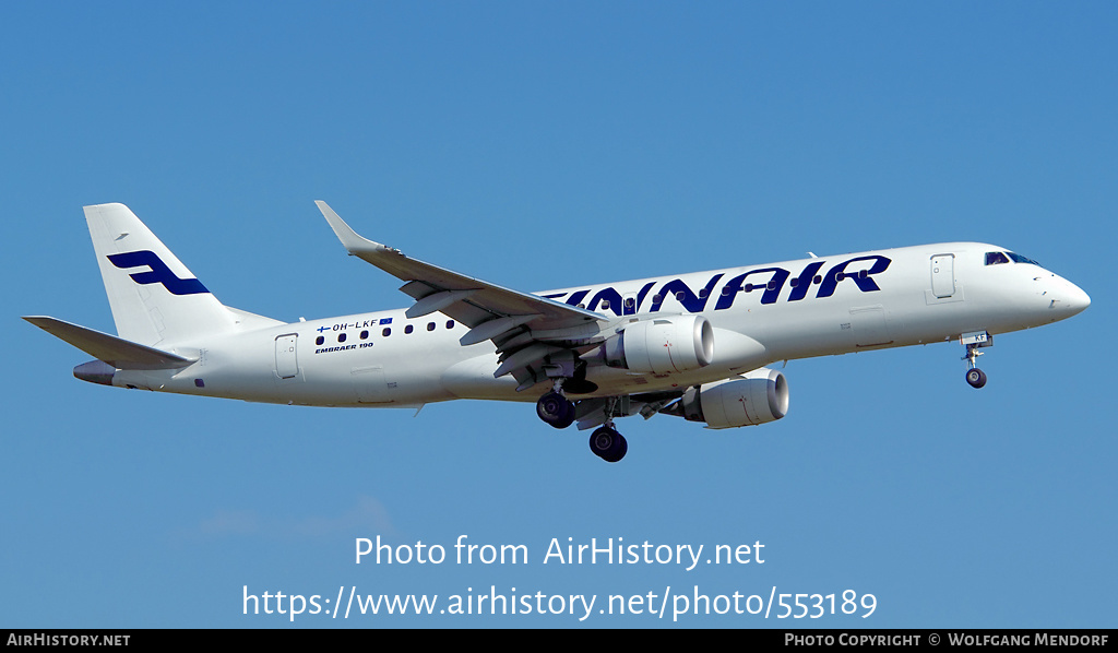 Aircraft Photo of OH-LKF | Embraer 190LR (ERJ-190-100LR) | Finnair | AirHistory.net #553189