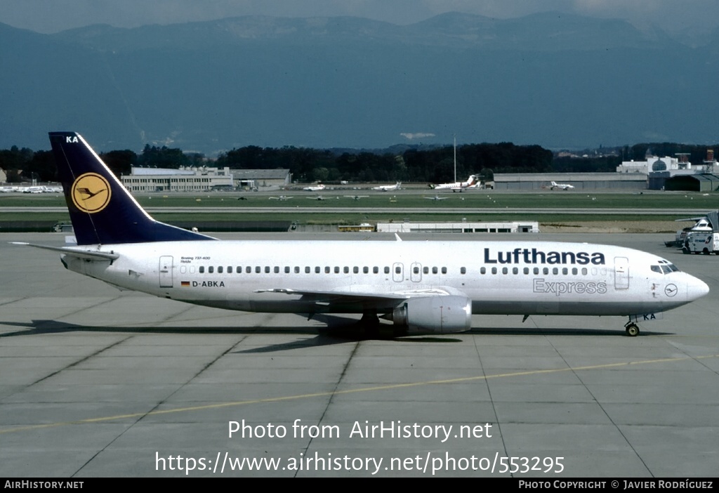 Aircraft Photo of D-ABKA | Boeing 737-430 | Lufthansa Express | AirHistory.net #553295