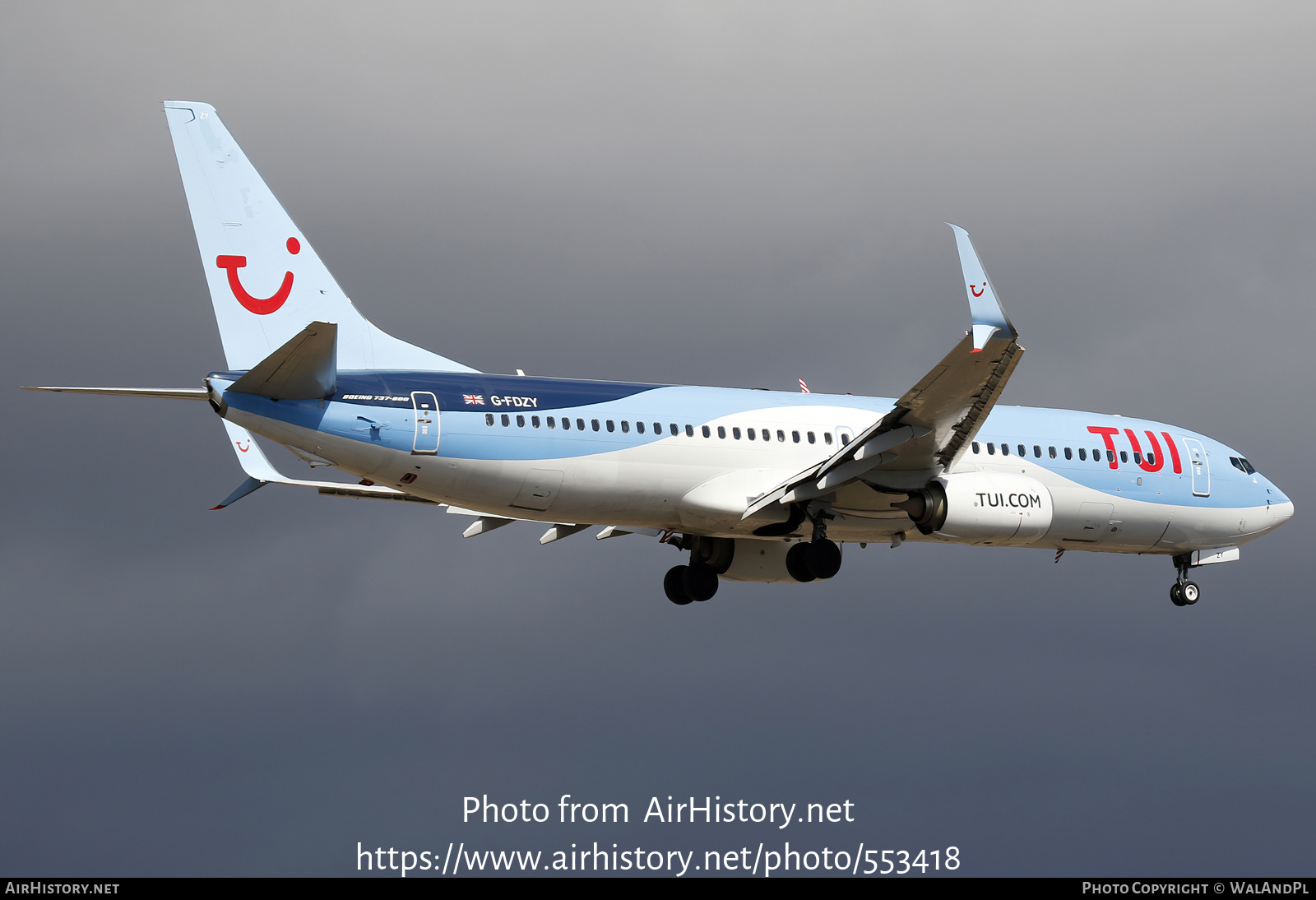 Aircraft Photo of G-FDZY | Boeing 737-8K5 | TUI | AirHistory.net #553418