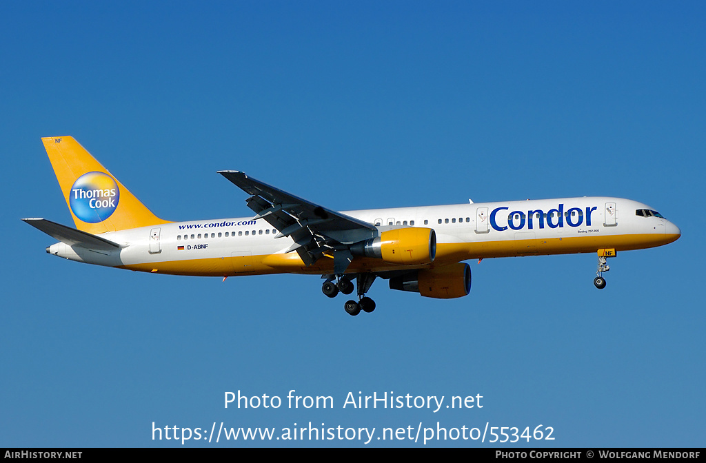 Aircraft Photo of D-ABNF | Boeing 757-230 | Condor Flugdienst | AirHistory.net #553462