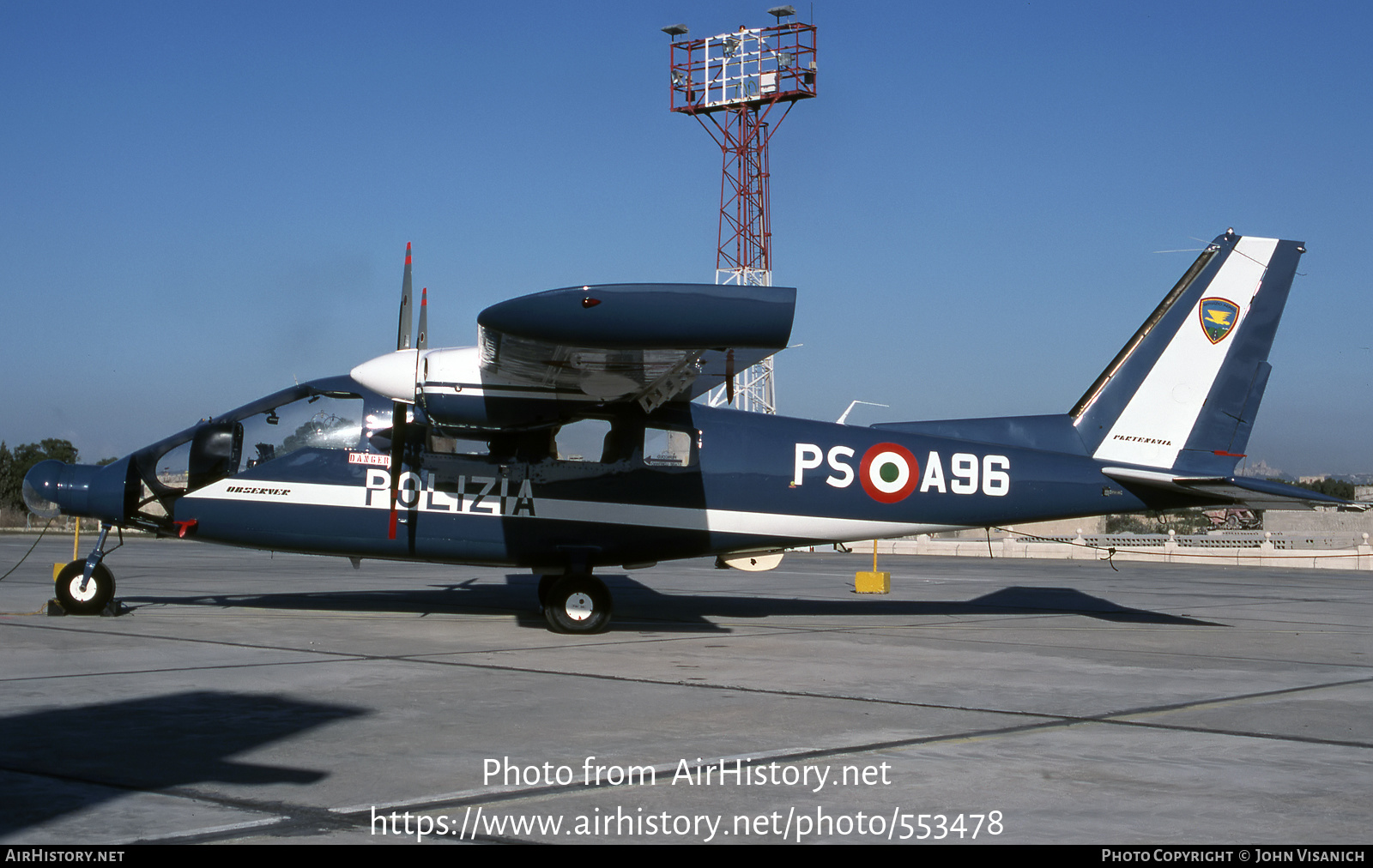 Aircraft Photo of PS-A96 | Partenavia P-68 Observer | Italy - Polizia | AirHistory.net #553478