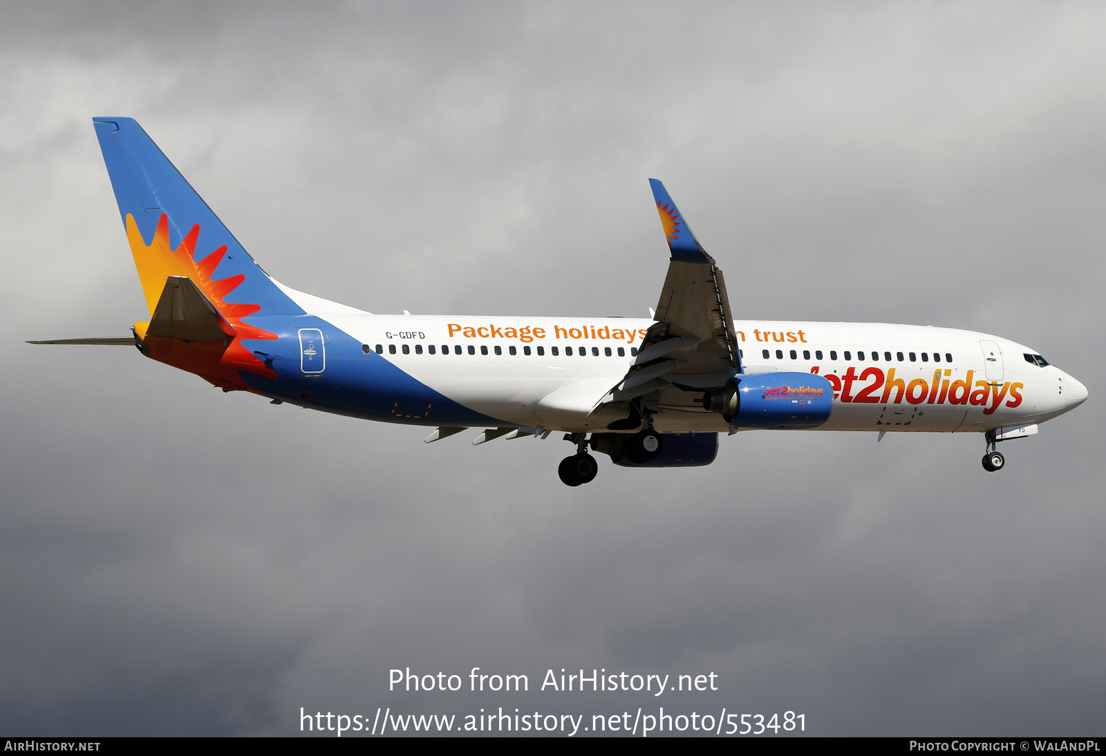 Aircraft Photo of G-GDFD | Boeing 737-8K5 | Jet2 Holidays | AirHistory.net #553481