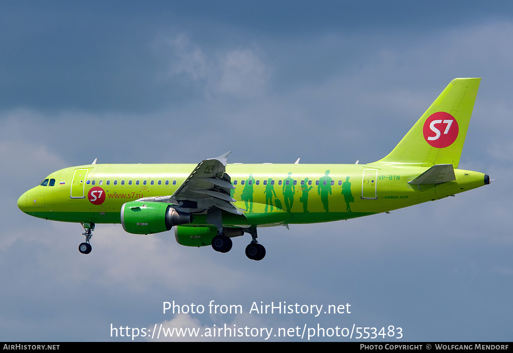 Aircraft Photo of VP-BTN | Airbus A319-114 | S7 Airlines | AirHistory.net #553483