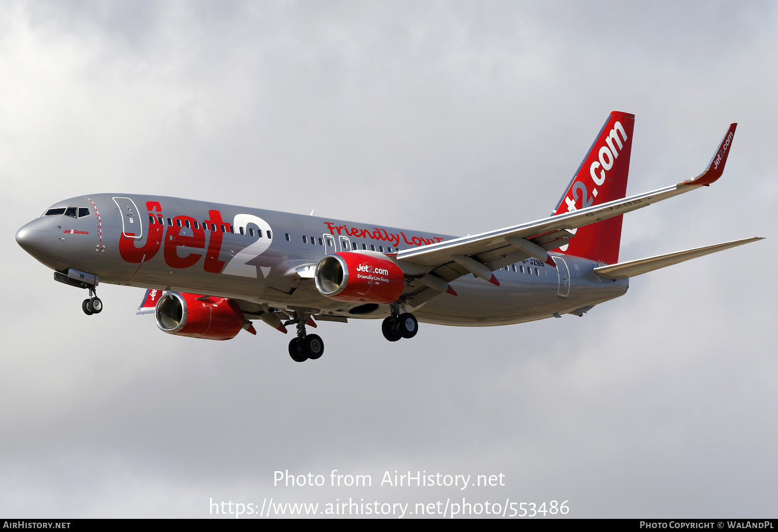 Aircraft Photo of G-JZBB | Boeing 737-800 | Jet2 | AirHistory.net #553486