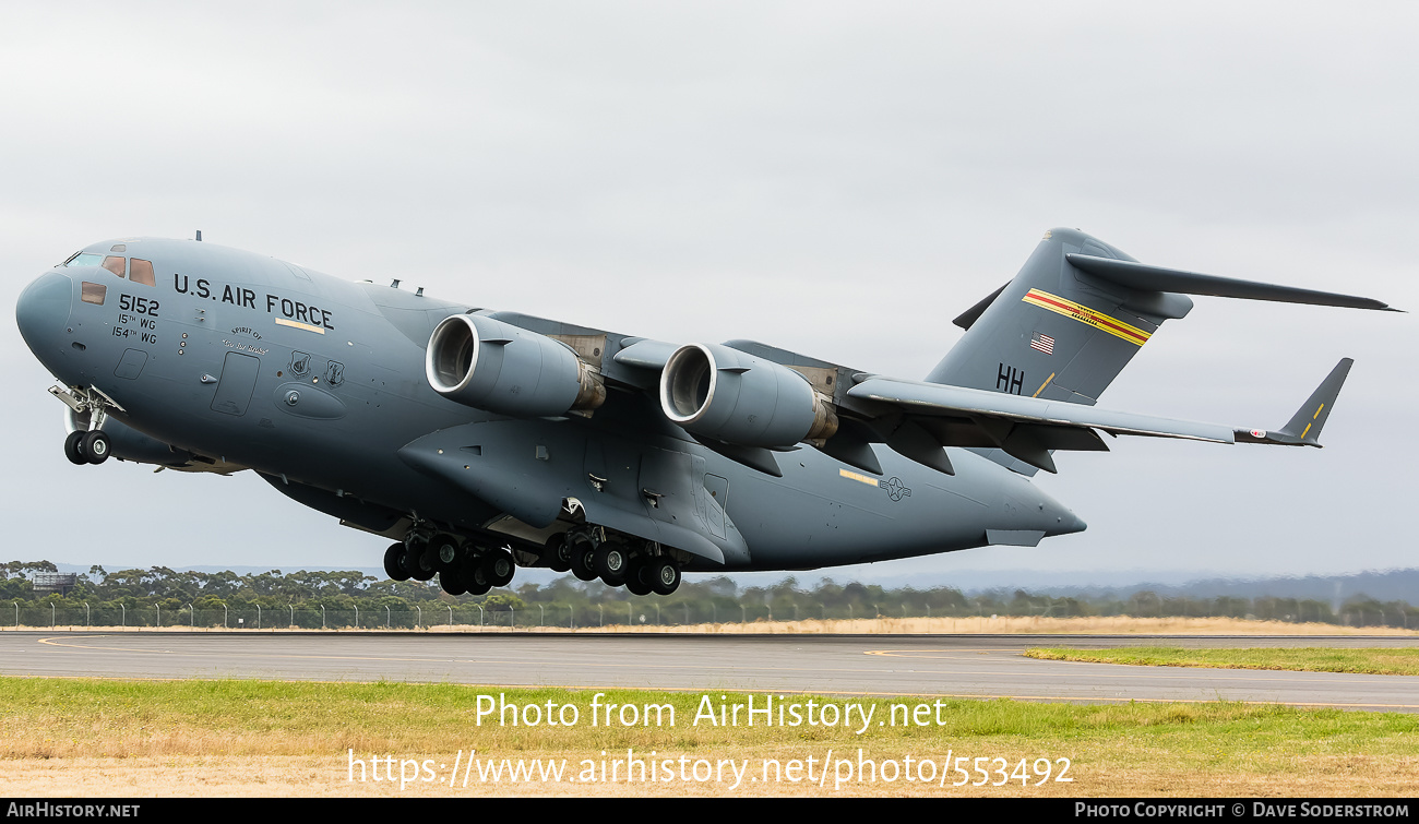 Aircraft Photo of 05-5152 / 55152 | Boeing C-17A Globemaster III | USA - Air Force | AirHistory.net #553492