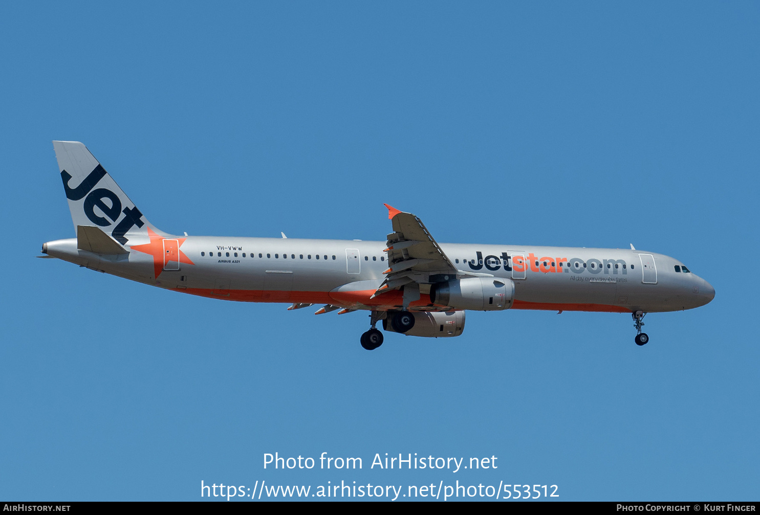 Aircraft Photo of VH-VWW | Airbus A321-231 | Jetstar Airways | AirHistory.net #553512