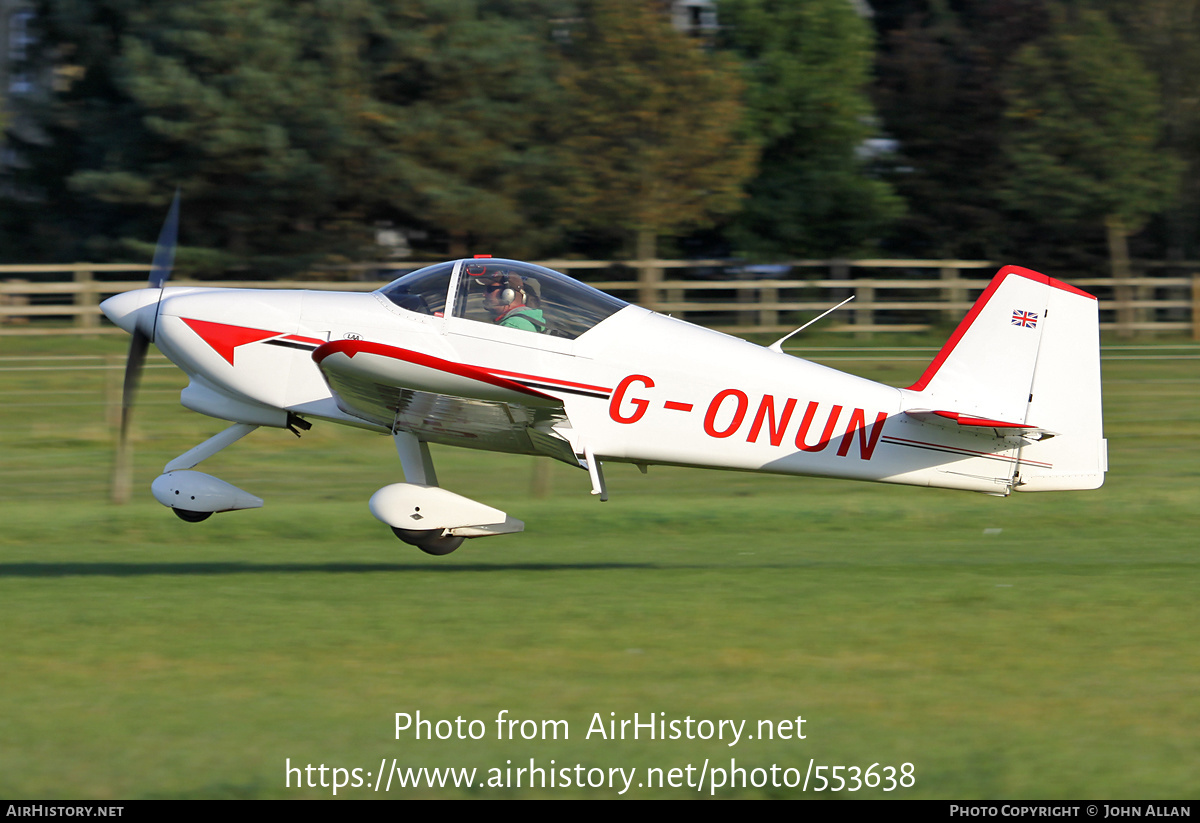 Aircraft Photo of G-ONUN | Van's RV-6A | AirHistory.net #553638