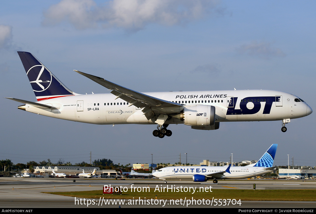 Aircraft Photo of SP-LRA | Boeing 787-8 Dreamliner | LOT Polish Airlines - Polskie Linie Lotnicze | AirHistory.net #553704