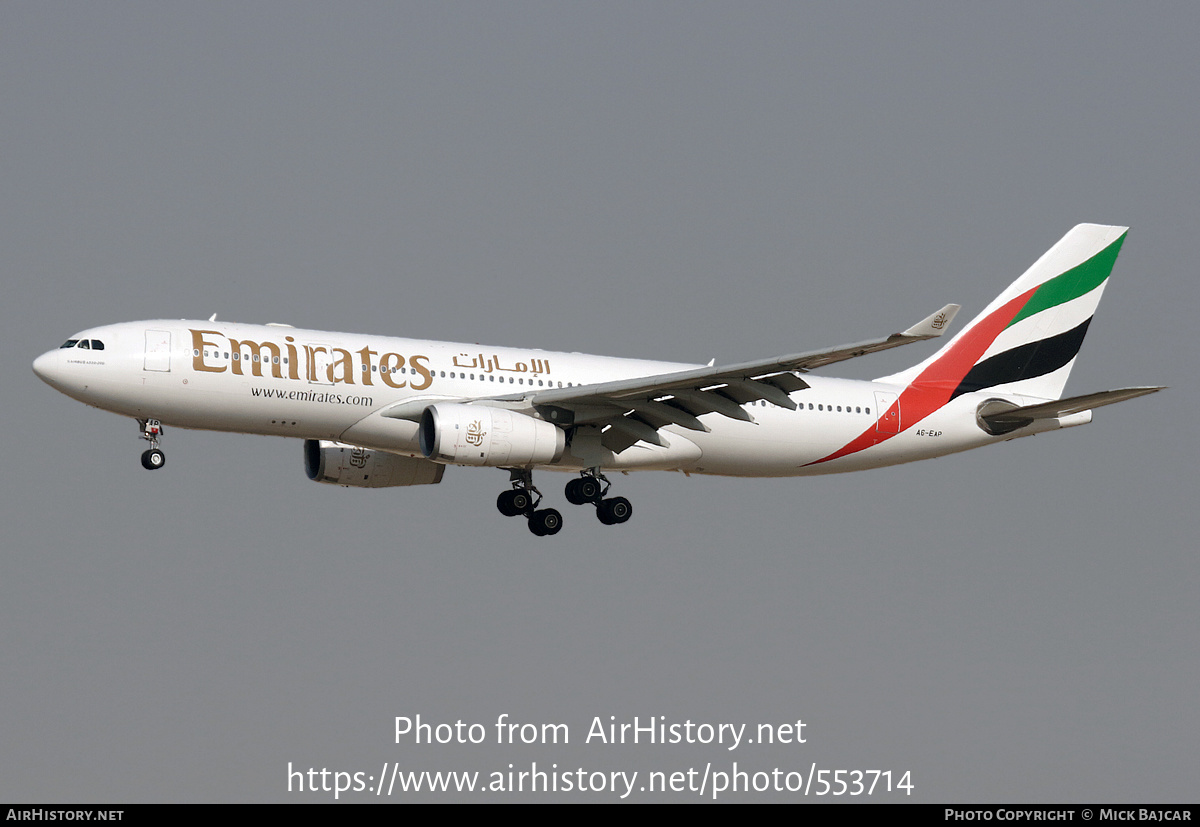 Aircraft Photo of A6-EAP | Airbus A330-243 | Emirates | AirHistory.net #553714