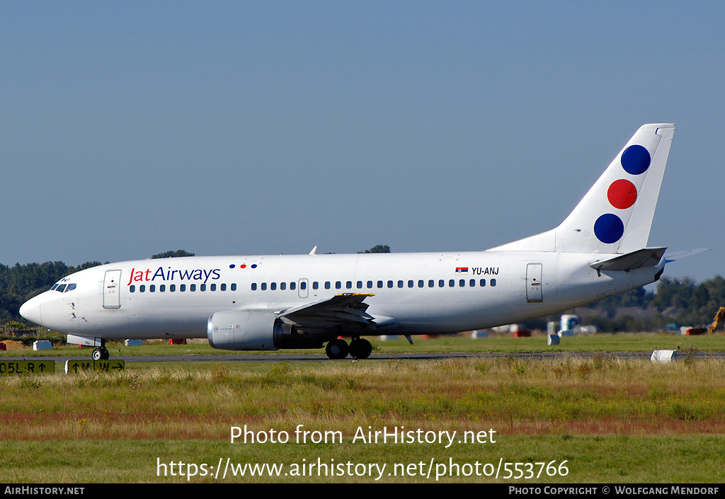 Aircraft Photo of YU-ANJ | Boeing 737-3H9 | Jat Airways | AirHistory.net #553766