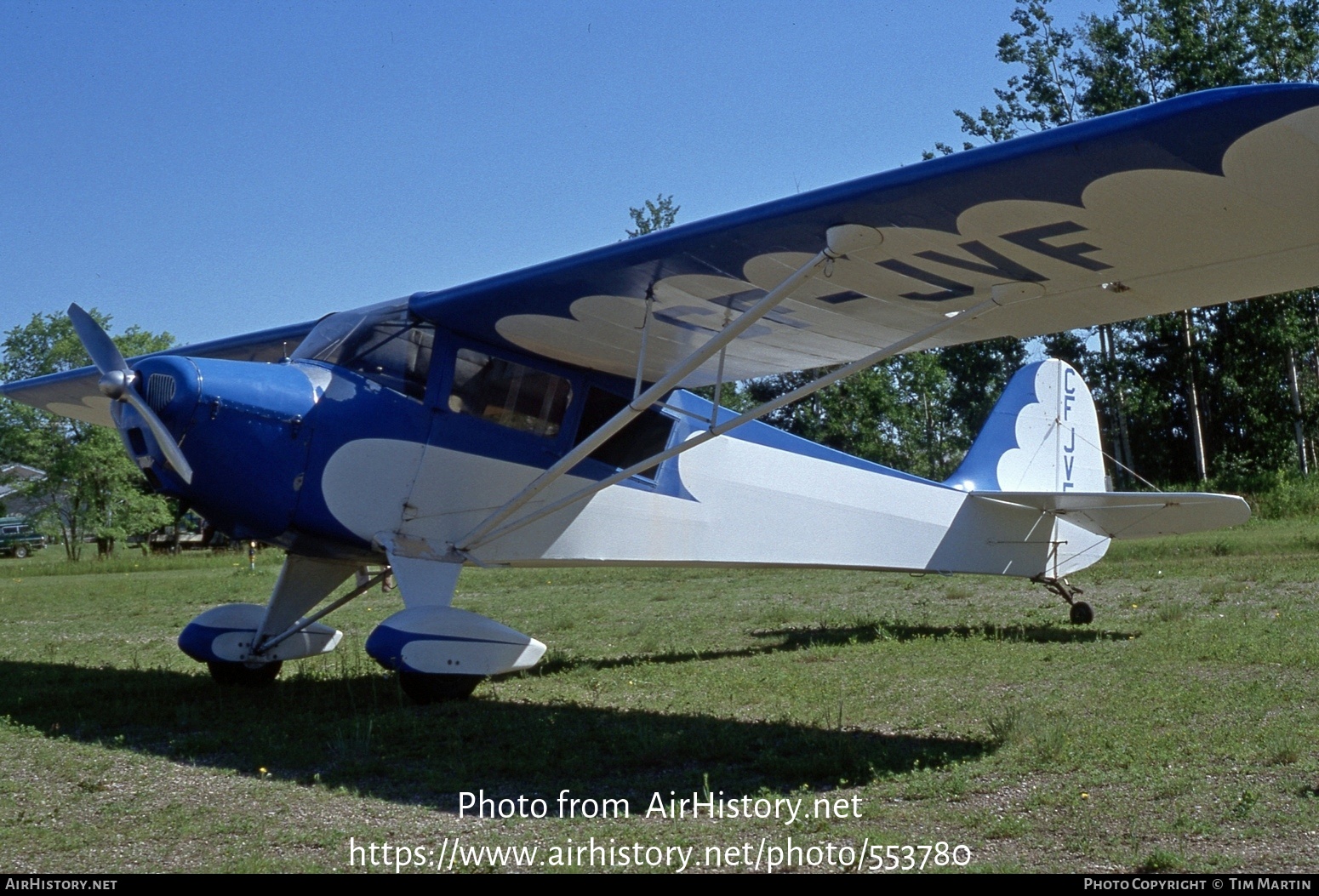 Aircraft Photo of CF-JVF | Taylorcraft BC-12D | AirHistory.net #553780