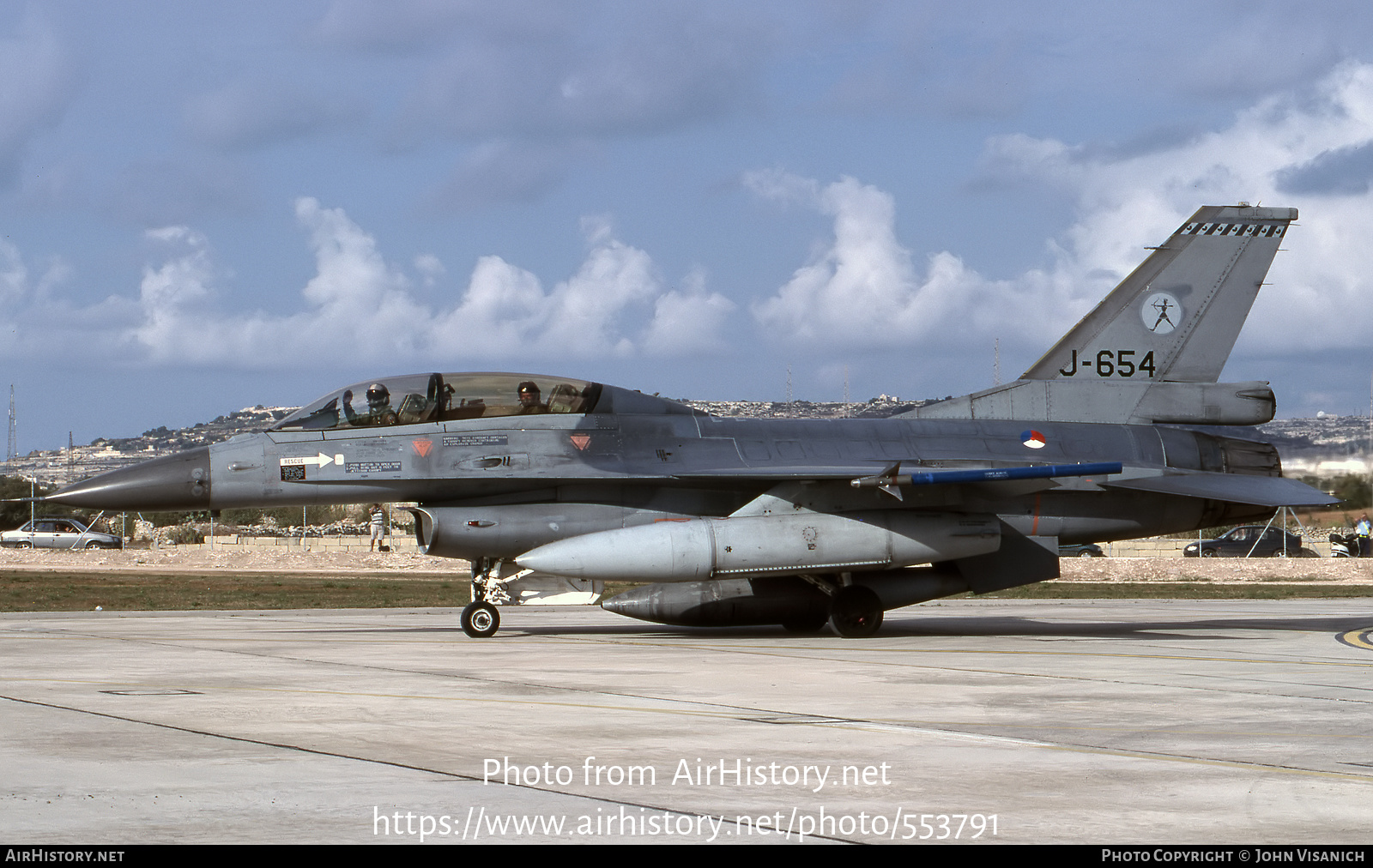 Aircraft Photo of J-654 | General Dynamics F-16B Fighting Falcon | Netherlands - Air Force | AirHistory.net #553791