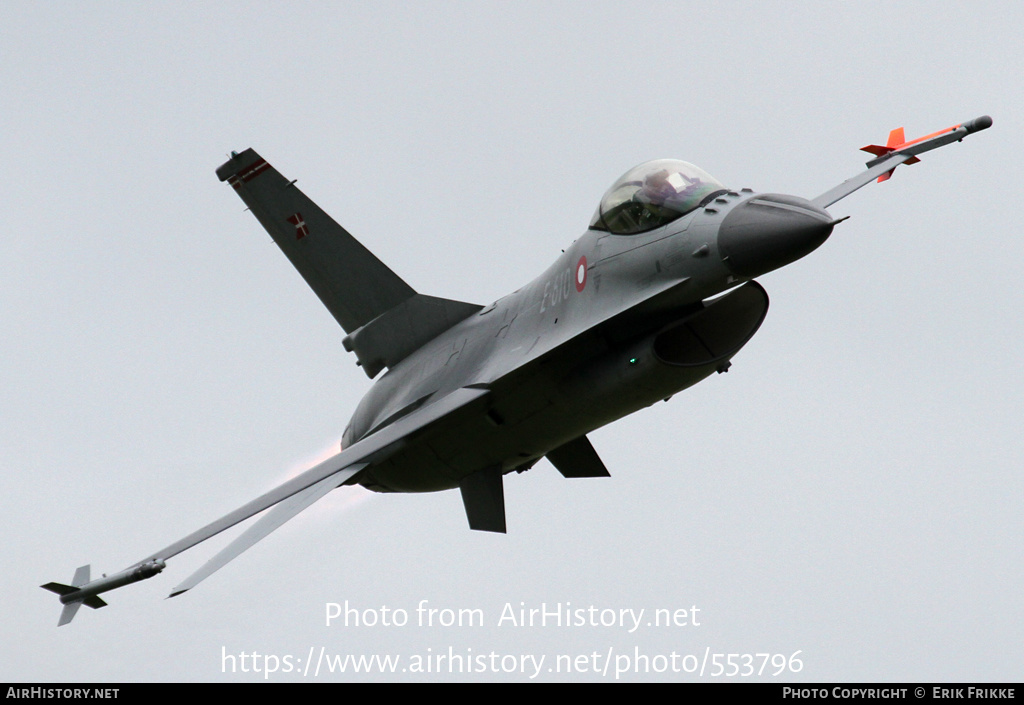 Aircraft Photo of E-610 | General Dynamics F-16AM Fighting Falcon | Denmark - Air Force | AirHistory.net #553796